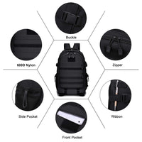 1 x RAW Customer Returns VINBAGGE Military Backpack Molle Tactical Motorcycle Hiking Backpack Outdoor Waterproof Trekking Backpack 35L 40L Campus Daypack Hunting Backpack School Backpack with USB Port for Boys Men - Black - RRP €40.99