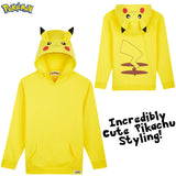 1 x RAW Customer Returns Pokemon Pullover Boys Hoodie Kids Pikachu Pokeball 7-8 Years, Yellow  - RRP €23.83