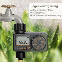 1 x RAW Customer Returns Diivoo irrigation computer, irrigation timer with rain delay automatic manual mode, irrigation timer with weekly and daily programs, water timer for garden and lawn - RRP €28.99