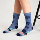 1 x RAW Customer Returns Disney Mug and Socks Ladies Set Stitch Gift Set Dark Blue Stitch  - RRP €20.36