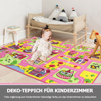 1 x RAW Customer Returns Capslpad Children s Rugs, Pink Play Rug for Children City Street 160x100cm Children s Rug Play Mat Learning Area Rug Educational Play Rug for Girls Children s Room Playroom - RRP €35.28