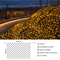 1 x RAW Customer Returns CORST Solar Light Net 3.6 x 1.5 m Mesh Fairy Lights Outdoor Indoor Solar Garden Fairy Lights Bushes Tree Light Net Waterproof with Remote Control Timer Warm White  - RRP €26.18