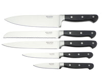 1 x RAW Customer Returns Set of 5 Ross Henery Professional Kitchen Knives in A Space-Saving Wooden Block Premium Stainless Steel Chef s Knives - RRP €83.32