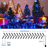 1 x RAW Customer Returns Avoalre Christmas Lights 40M 300 LED, Garland Lights with Battery 8 Modes Memory Function Waterproof IP44 Decoration for Outdoor Indoor Party Garden - White Blue - RRP €22.57