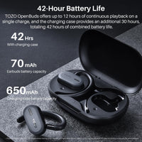 1 x RAW Customer Returns TOZO OpenBuds Lightweight Bluetooth Headphones Wireless 5.3 with Multi-Angle Adjustment, Open Ear Design for Long-Lasting Comfort, Crystal Clear Calls While Driving, Black - RRP €69.41