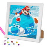 2 x Brand New MOGTAA Cartoon Diamond Painting Kits for Kids with Frame, Cartoon 5D Diamond Embroidery Complete Kit with Frame, DIY Diamond Art, for Home Decor 18x18cm - RRP €38.4