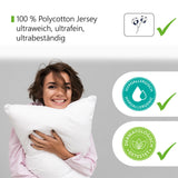 1 x RAW Customer Returns Twillie pillowcase, 40 x 60 cm, waterproof and breathable 2 pieces - High quality Certified according to Oeko-TEX - Aegis Hypoallergenic - Anti-mite-Antibacterial - Made in Europe 100 polycotton - RRP €20.7