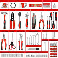 1 x RAW Customer Returns GoYwato tool case filled professional 287 pcs - tool case tool box filled tool set with ratchet wrench screwdriver tool box for household DIY car red - RRP €69.99