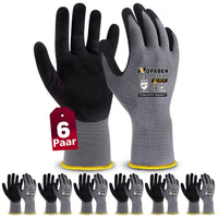 1 x RAW Customer Returns Nopaben 6 pairs of work gloves for men - assembly gloves with optimal grip and fine touch, oil-resistant and breathable, industrial protective gloves for mechanics and workshops, size - RRP €21.89