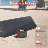 1 x RAW Customer Returns Powkey Portable Power Station 99Wh 27000mAh Portable Power Station 100W Solar Generator with 230V AC Output QC 3.0 18W USB Type-C for Camping Motorhomes Emergency Power Generator - RRP €109.91