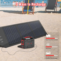 1 x RAW Customer Returns Powkey Portable Power Station 99Wh 27000mAh Portable Power Station 100W Solar Generator with 230V AC Output QC 3.0 18W USB Type-C for Camping Motorhomes Emergency Power Generator - RRP €109.99