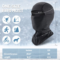 1 x RAW Customer Returns ICOCOPRO Balaclava Windproof Ski Mask Men Women Thermal Fleece Balaclava Motorcycle Mask Winter Face Mask for Skiing, Cycling, Motorcycling, Running - 1 Pack - RRP €11.09