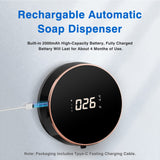 4 x RAW Customer Returns RBEDIOLT Automatic Soap Dispenser 3 Levels Adjustable Rechargeable Automatic Soap Dispenser 300ml Electric Soap Dispenser with Diffuser Function for Essential Oils Black  - RRP €116.88