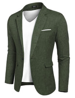 1 x RAW Customer Returns COOFANDY Men s Jacket Sporty Leisure Blazer Regular Fit Suit Casual, Dark Green, Size XXL Dark Green XXL - RRP €71.59