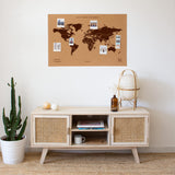 1 x RAW Customer Returns Miss Wood Map XL, Cork World Map, 90 x 60 cm - RRP €46.04