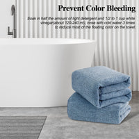 1 x RAW Customer Returns SEISSO bath towel, 2 pieces 90 x 160 cm large bath towel, super soft, highly absorbent and quick-drying bath towels, blue - RRP €29.57