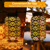 1 x RAW Customer Returns Lanterns for outdoors - OxyLED Solar Lantern Large 1500 mAh Metal LED Garden Light 2 Pieces IP44 Waterproof Vintage Hanging Balcony Decoration for Outdoor Patio Terrace Wall Table Warm White - RRP €40.44