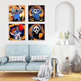 3 x Brand New NAIMOER 4 Pieces Framed Paint by Numbers Kids Kit, DIY Halloween Paint by Numbers Kids Adults, Paint by Numbers Kits Cartoon Paint by Numbers Canvas for Home Decor 8x8in  - RRP €61.2