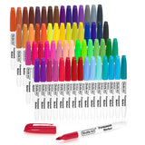 1 x RAW Customer Returns Shuttle Art Permanent Marker, 60 colorful permanent marker set with fine tip, waterproof, felt-tip pens, suitable for coloring, painting and marking on plastic, wood, stone, metal and glass - RRP €27.72