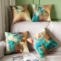 1 x RAW Customer Returns ARNTY cushion cover 45 x 45, cushion covers set of 4 decorative cushions, cushion covers decoration, outdoor cushion cover, decorative cushion for bedroom, sofa, chair, bed, garden tie-dye gold, velvet  - RRP €17.98