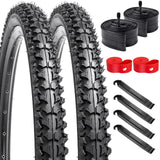 1 x RAW Customer Returns YunSCM 2-pack 26 inch tire 26x1.95 coat 54-559 Plus 2-pack 26 inch tube 26x1.75 2.125 AV32mm valve compatible 50 54-559 bicycle tire 26x1.90 26x1.95 26x2.0 tire and tube - RRP €49.99