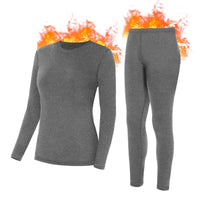 1 x Brand New SIHOHAN Women s Thermal Underwear Set, Warm Underwear, Lined Long Johns for Women, Winter Thermal Base Layer for Everyday Life, Skiing, Hiking, Jogging, Gray, 2XL - RRP €28.99