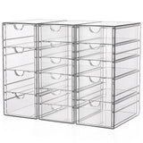 1 x RAW Customer Returns GoMaihe Cosmetic Organizer with 10 Drawers 2PCS Acrylic Drawer Box Transparent Vanity Organizer for Bathroom Bedroom Dressing Room - RRP €33.25