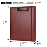 1 x Brand New Wonderpool A5 PU Leather Clipboard Writing Folders Notepad with Inner Pocket - Writing Padfolio File Document Case Holder for Office Travel School Hotel Hospital Brown, A5  - RRP €16.21