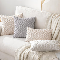 1 x RAW Customer Returns MIULEE Set of 2 Wool Cushion Covers Decorative Cushion Cover Soft Plush Cushion Decorative Cushion Cover Short Wool Sofa Cushion for Sofa Bedroom Living Room 40 x 60 cm Cream White - RRP €21.17