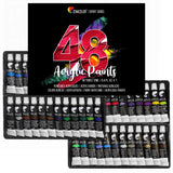 1 x RAW Customer Returns Zenacolor - acrylic paint set with 48 tubes x 12 ml - RRP €15.88