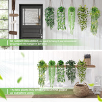 2 x Brand New UNIMEIX Artificial Hanging Plants Artificial Plants Indoor Artificial Potted Plants Greenery for Home Room Indoor Outdoor Shelf Decoration - RRP €40.8