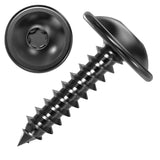 1 x RAW Customer Returns 100 AUPROTEC sheet metal screws 3.9 x 16 mm flat head with washer TORX black galvanized DIN 7049-3.9 x 16 mm, 100 pieces - RRP €15.73