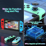 1 x RAW Customer Returns Controller for Switch with RGB LED light, replacement wireless controllers for Switch Switch Lite Switch OLED with band controllers replacement double vibration 6-axis motion control wake-up purple green  - RRP €35.99