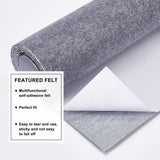 1 x RAW Customer Returns BENECREAT 200x40cm Self Adhesive Stick Felt Grey Adhesive Felt Fabric Shelf Liner For Box Liners, Cup Mats, Picture Frames, Chair Legs, 1mm Thick - RRP €18.1