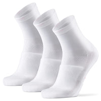 1 x RAW Customer Returns DANISH ENDURANCE Cycling Socks Quarter for Men Women 3 Pairs White, EU 35-38  - RRP €19.1