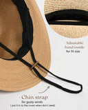 1 x RAW Customer Returns FURTALK Unisex Panama Hat Wide Brim Sun Hat for Men and Women Beach Hat UV Protection Summer Hat Adjustable Straw Hat - RRP €31.0