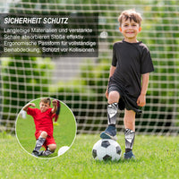 2 x Brand New ROYPOUTA shin guards for children with ankle protection, shin guards football for children youth boys girls, football shin guards hard shell and adjustable straps S 110-130CM  - RRP €30.22