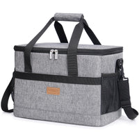 1 x RAW Customer Returns Lifewit 20L Cooler Bag Large Foldable Cooler Basket Cooler Box Insulated Bag Thermal Bag Picnic Bag for Food Transport, Cooler Box for Camping Beach BBQ Picnic Hiking Shopping, Gray - RRP €29.74