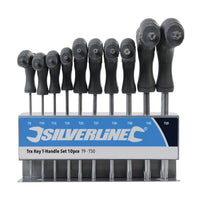 1 x RAW Customer Returns Silverline - Trx pin wrenches with T-handles, 10 pcs. Set T9 T50 328015  - RRP €18.99