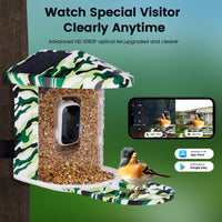 1 x RAW Customer Returns Luvan Smart Bird House with Camera, 1080P HD Bird Watching Camera, Automatic Recording of Bird Videos, AI Identification of 11,000 Bird Species, Wireless Outdoor Bird House with Solar Panel - RRP €107.4