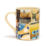 6 x Brand New Disney Store Official Pixar Poster Mug, Stoneware, 11 cm, Office Mug, Unique Movie Inspired Drinking Vessel - RRP €122.4