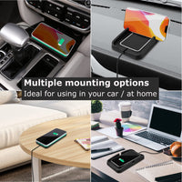 1 x RAW Customer Returns Polmxs Wireless Charger Car, 2 in 1 15W Fast Charging Station Car Phone Holder Car With Charging Function Non-Slip Mat With PD 40W Car Charger for iPhone 15 14 13 Pro 12 11 Samsung S24 S23 S22 - RRP €23.99