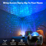 1 x RAW Customer Returns URAQT room projector, 3 in 1 LED starry sky projector planet projector with app control 28 light effects galaxy projector 3D ocean wave sky light with RGB dimming Bluetooth speaker - RRP €21.8