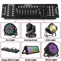 1 x RAW Customer Returns UKing DMX Controller, 192 Channels DMX512 Controller Console 240 Scenes for MINI DMX Controller DMX Light Console Party DJ Disco Moving Head Light Stage Lamp Operator Equipment Black  - RRP €69.99