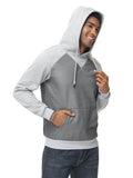 1 x Brand New YuKaiChen Men s Pullover Hoodie Patchwork Sweatshirt Casual Raglan Sleeve Hoodie with Pockets M Light Grey - RRP €27.6