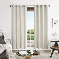 1 x RAW Customer Returns Deconovo Living Room Curtains for Bedroom Modern Thermal Blackout Curtains Insulating Cold and Heat with Eyelets 2 Pieces 140x245cm Light Beige - RRP €42.85