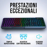 1 x RAW Customer Returns KLIM Chroma Wireless Gaming Keyboard ITALIAN Layout - NEW 2024 - Durable, Ergonomic, Waterproof, Quiet - RGB Wireless Keyboard Gaming for PC PS4 PS5 Mac Refurbished  - RRP €20.4