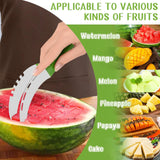 6 x Brand New 3 Pack Melon Cutter, 3 In 1 Stainless Steel Watermelon Cutter, Fruit Cutter Watermelon Melon Cutter Stainless Steel Melon Knife for Home, Party, Camping A  - RRP €66.54