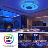 1 x RAW Customer Returns OTREN LED ceiling light dimmable with RGB, 36W LED ceiling lamp with Bluetooth speaker, ceiling lamps with remote control or APP control adjustable for bedroom living room kitchen, 30CM - RRP €33.43