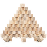 1 x RAW Customer Returns Kurtzy Wooden Cubes to Decorate 60 Sets - Wooden Cubes to Decorate 3 x 3 x 3 cm - Raw Natural Pine Wood Cube - Wooden Cubes for DIY, Molds, Arts and Crafts, Puzzles and Numbers - RRP €18.68